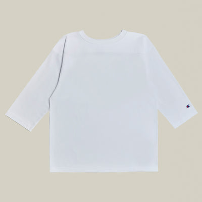 Champion USA 3/4 Sleeve Football T-Shirt in White