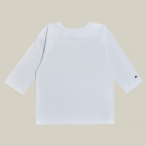 Champion USA 3/4 Sleeve Football T-Shirt in White