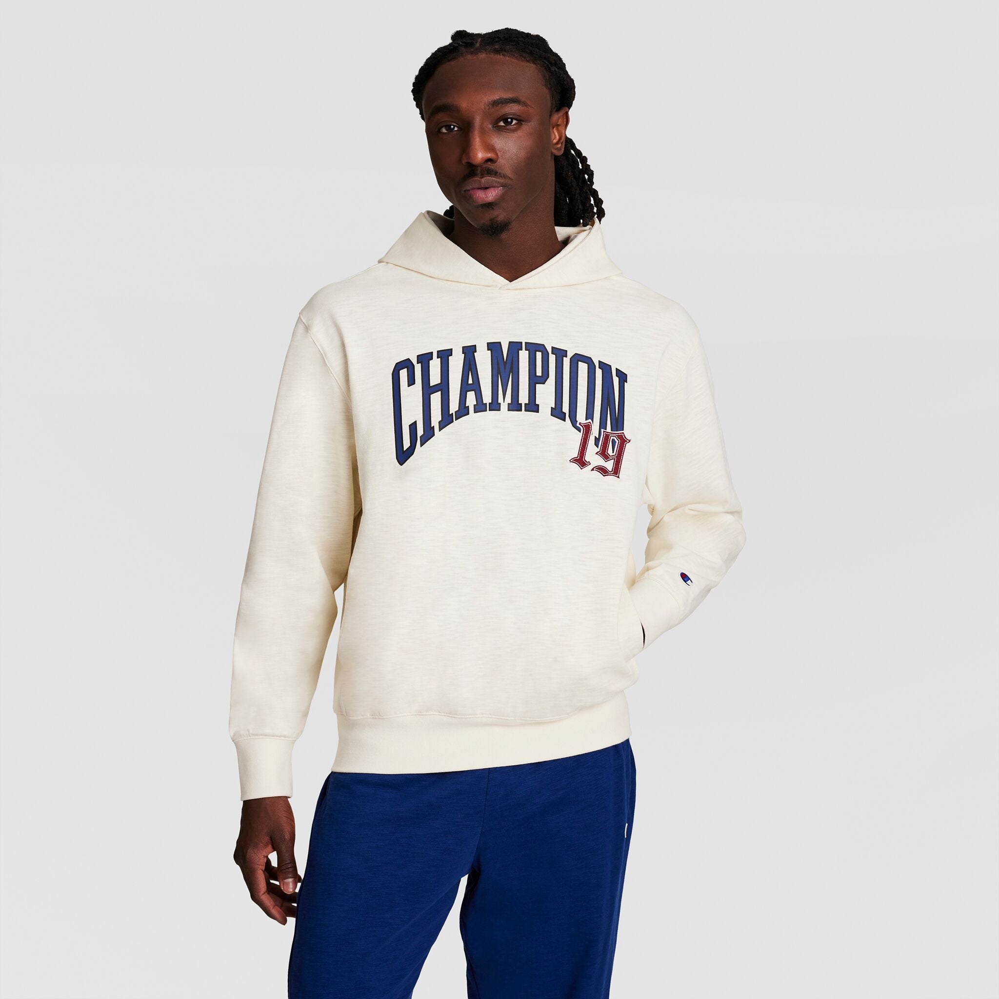 Modern Retro Washed Hoodie, C Logo – Champion