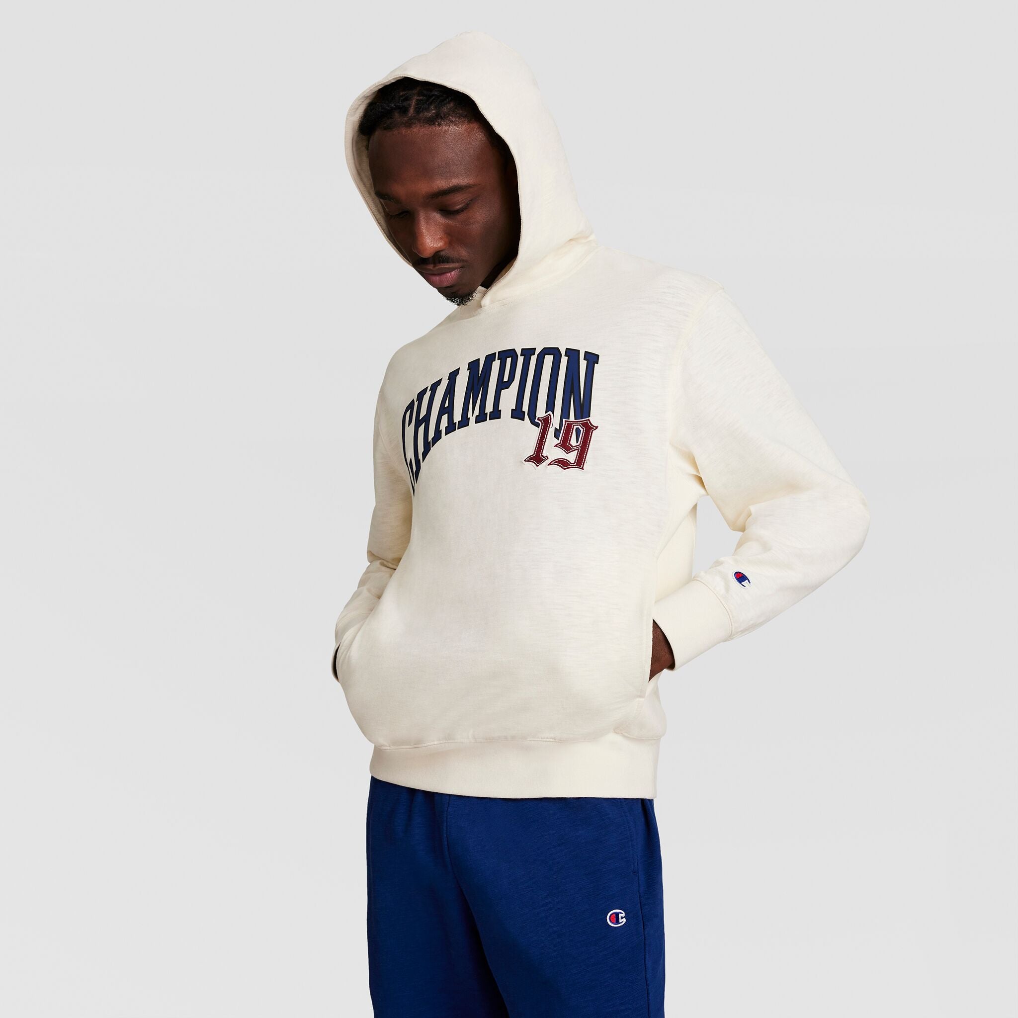 Mame×KIYONAGA&CO. Vintage champion sweat Modern Retro Washed Hoodie, C Logo – Champion