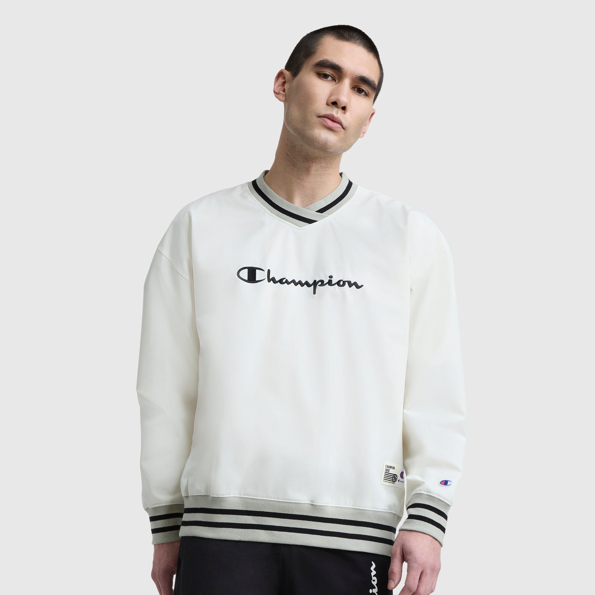 Gridiron V-Neck Pullover, C Logo – Champion