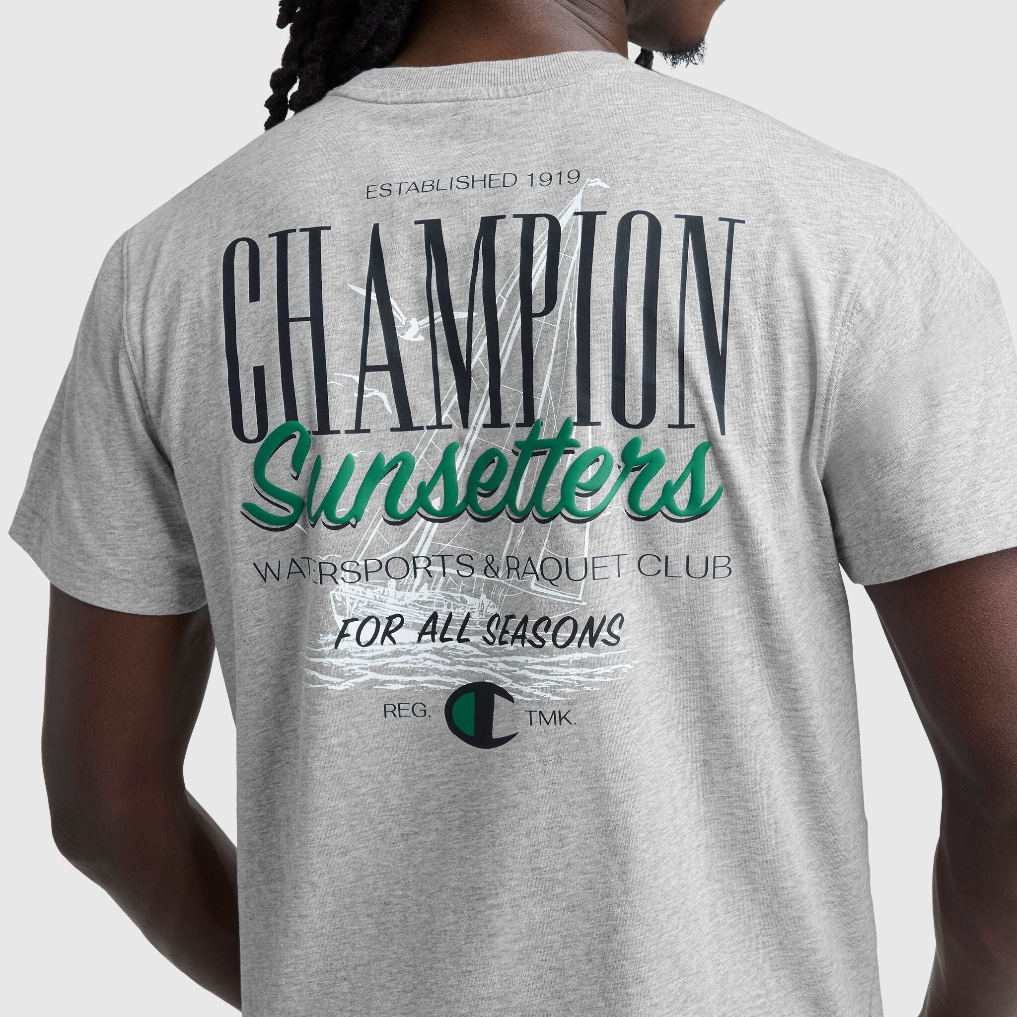 Sunsetters Graphic T-Shirt, C Logo – Champion