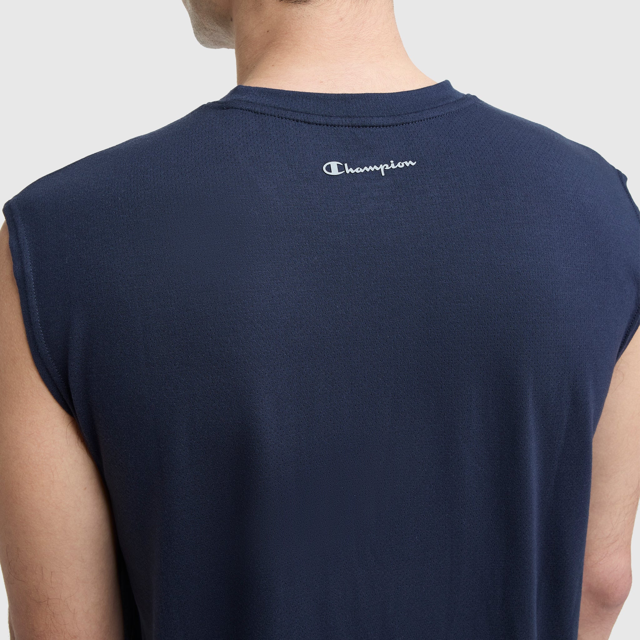 Sport Crewneck Muscle Tee, Script Logo – Champion