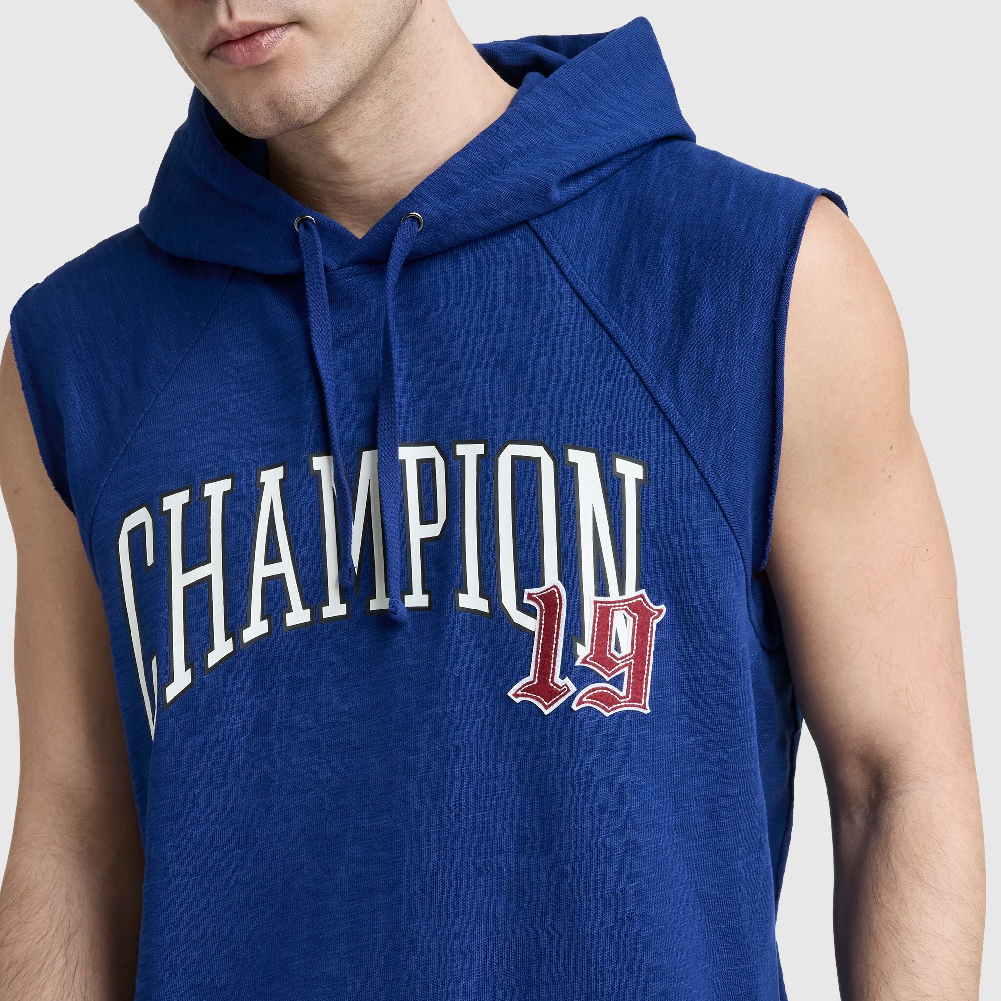 Modern Retro Washed Sleeveless Hoodie, C Logo – Champion