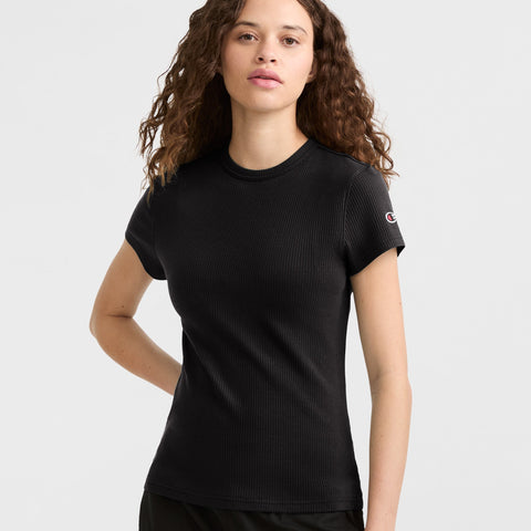 Slim Ribbed T-Shirt, Iconic C Patch