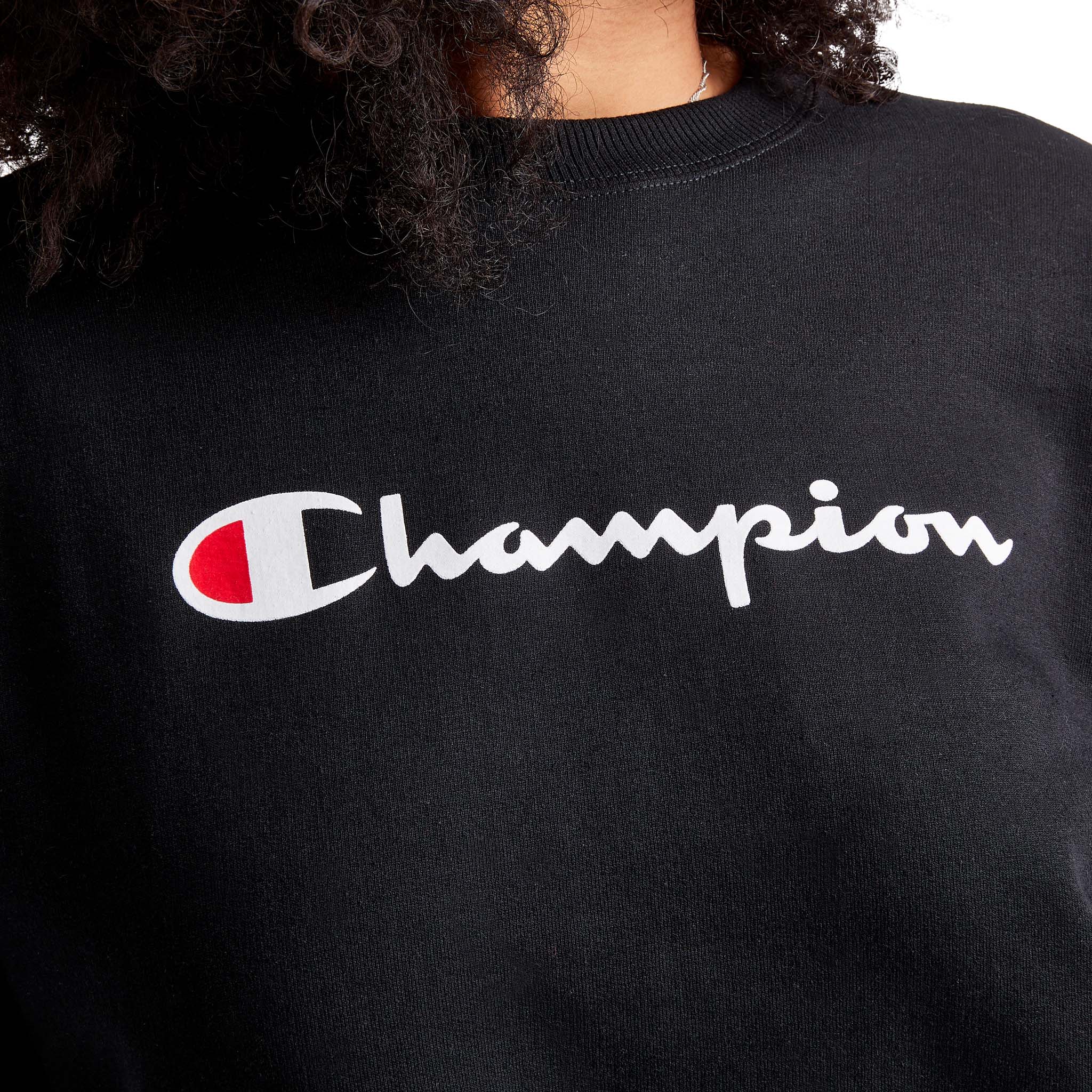 Powerblend Crewneck Sweatshirt, Script Logo - Champion