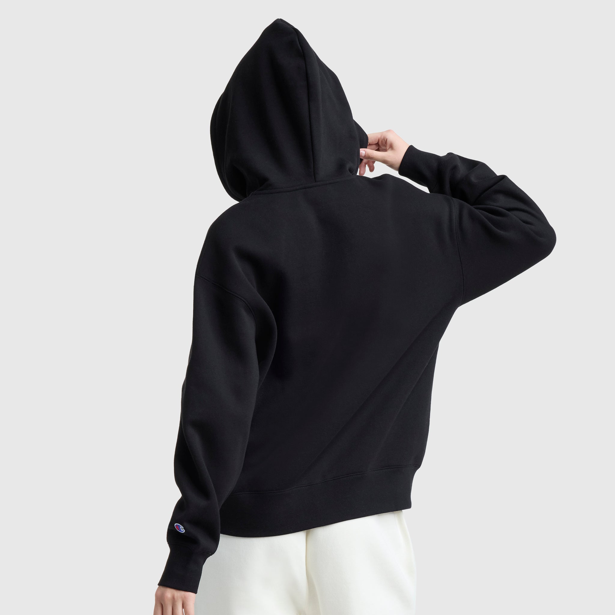 Powerblend Zip-Up Hoodie, C Logo - Champion