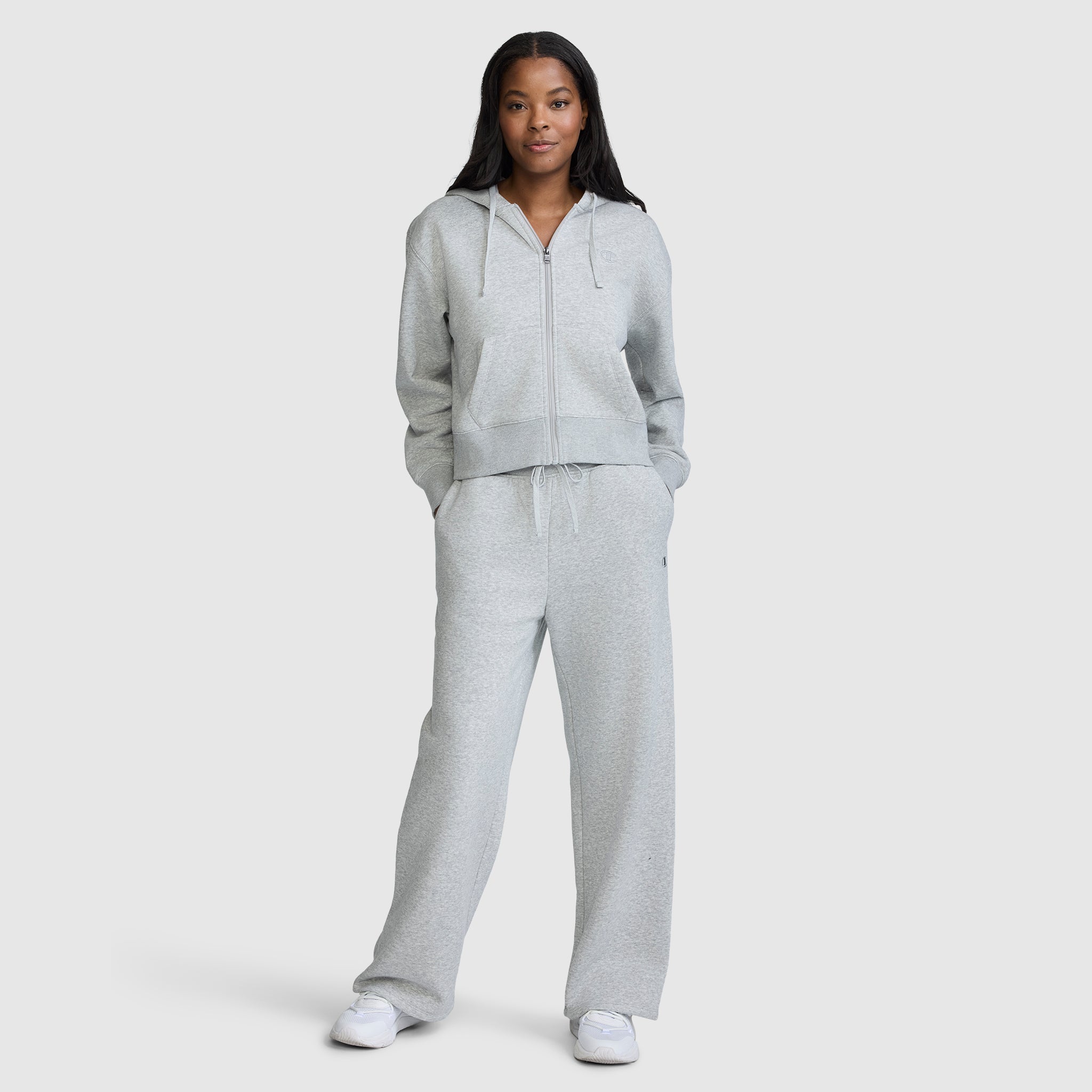 Cropped Zip-Up Hoodie – Champion