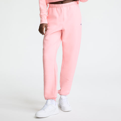 Champion Essentials Reverse Weave Cinched Bottom Sweatpants in Coral Glow