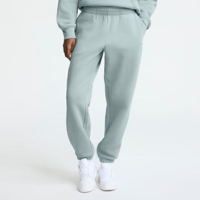 Champion Powerblend Oversized Sweatpants, C Logo in Cloudy Blue