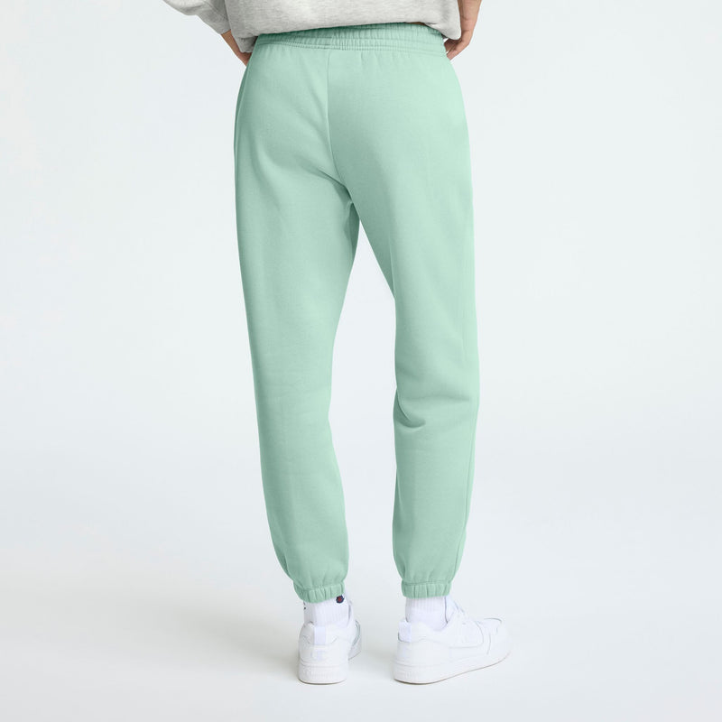 Champion Powerblend Oversized Sweatpants, C Logo in Beach Bungalow Blue