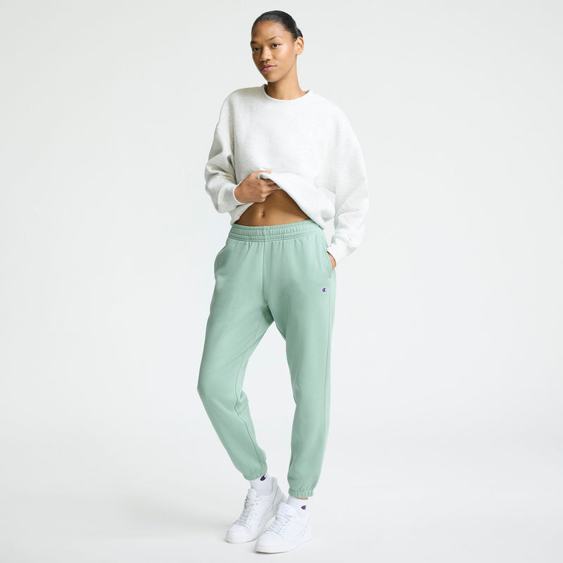 Champion Powerblend Oversized Sweatpants, C Logo in Beach Bungalow Blue