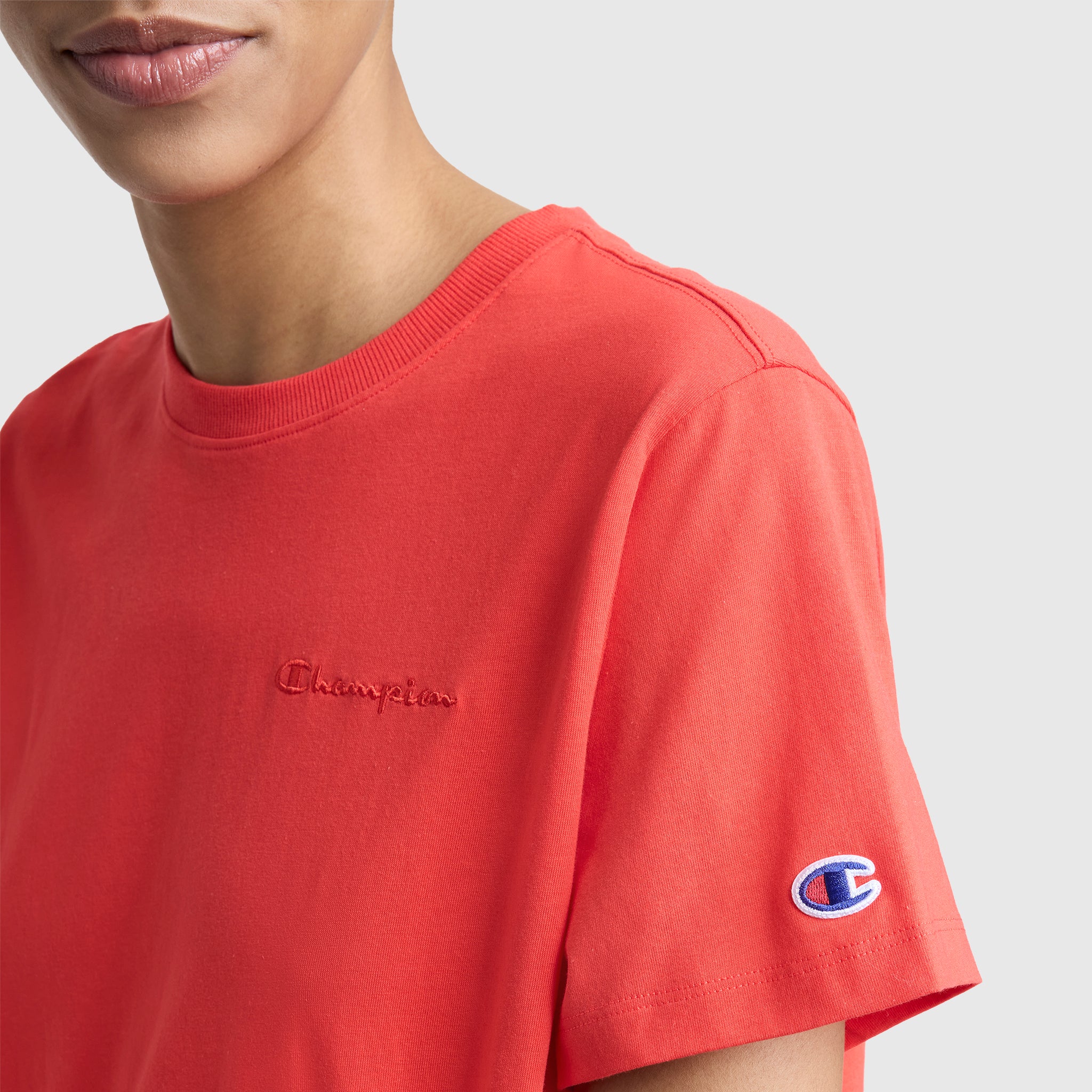 Classic T-Shirt, Tonal Left Chest Script – Champion