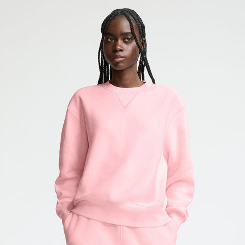 Champion Essentials Reverse Weave Crewneck Sweatshirt in Coral Glow