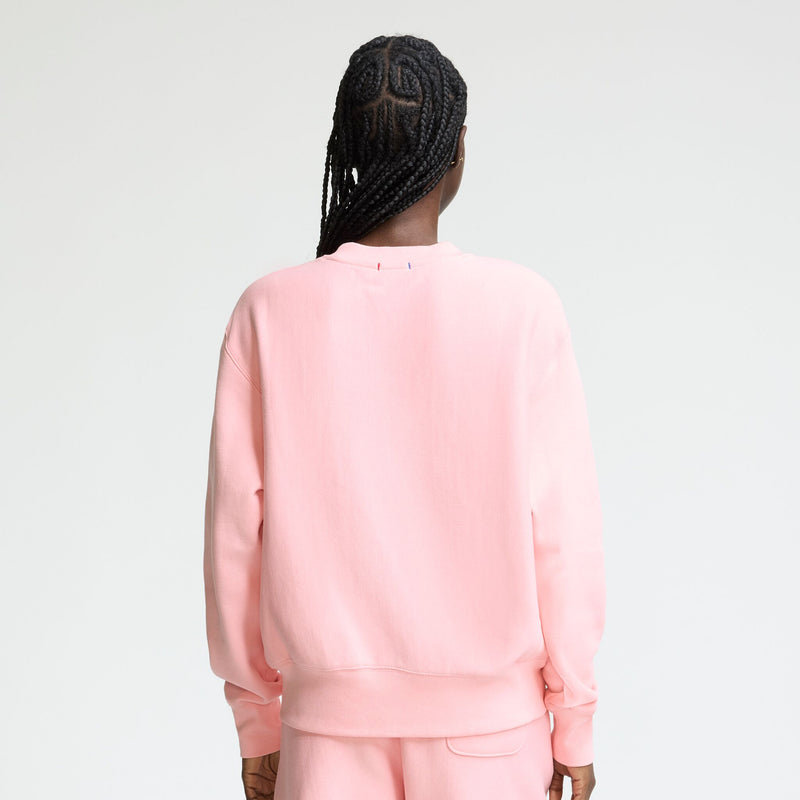 Champion Essentials Reverse Weave Crewneck Sweatshirt in Coral Glow