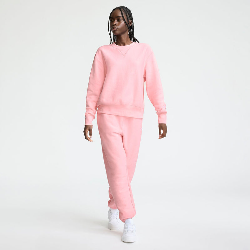 Champion Essentials Reverse Weave Crewneck Sweatshirt in Coral Glow