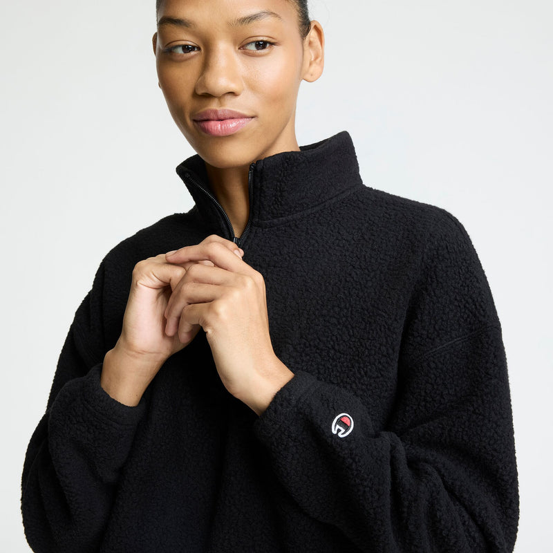 Champion Ski Patrol Polar Fleece 1/2 Zip in Black