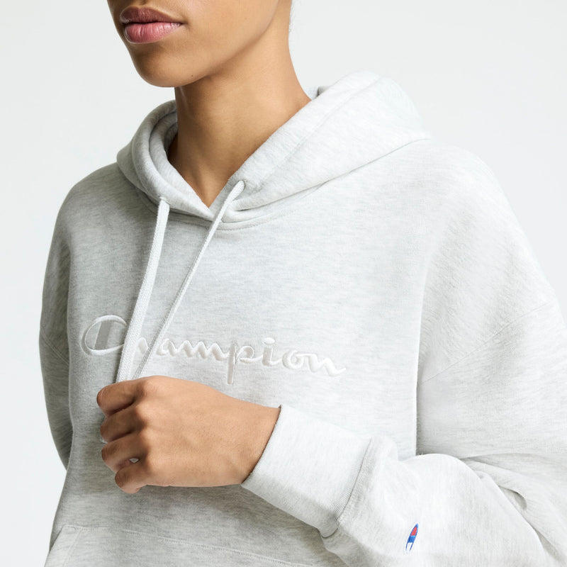 Powerblend Hoodie, Relaxed, Full Embroidered Script Logo