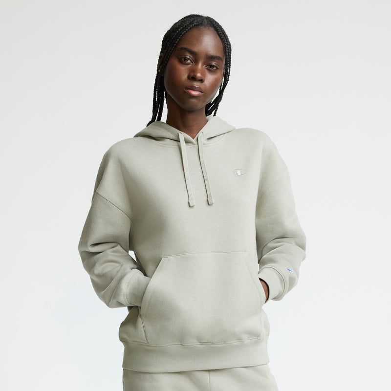 Champion Small C Freshman Powerblend Hoodie in Dried Sage