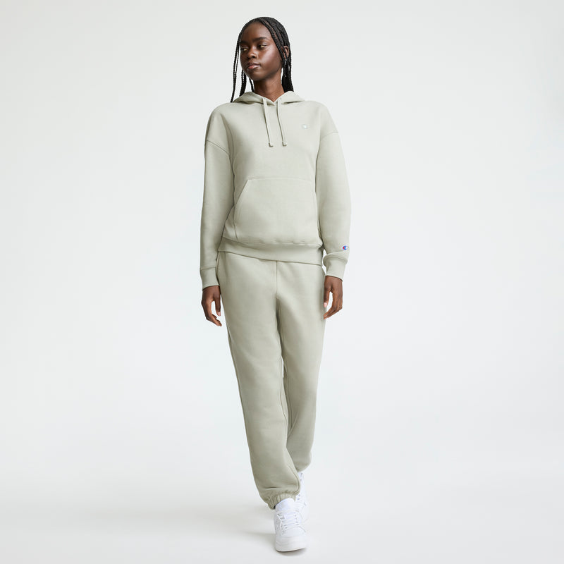 Champion Small C Freshman Powerblend Hoodie in Dried Sage