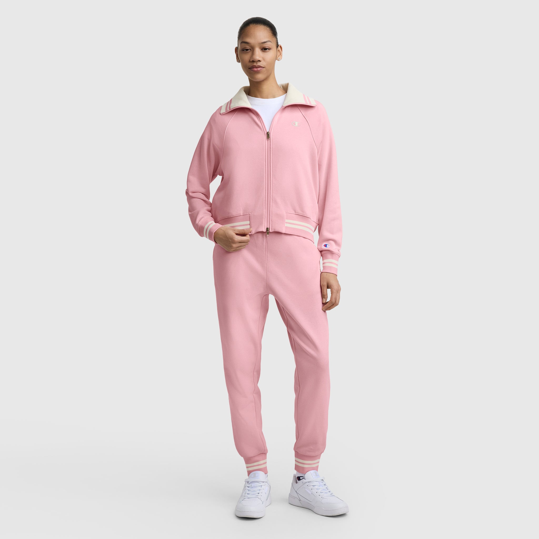 Pitcher Full-Zip Mockneck Top, C Logo – Champion