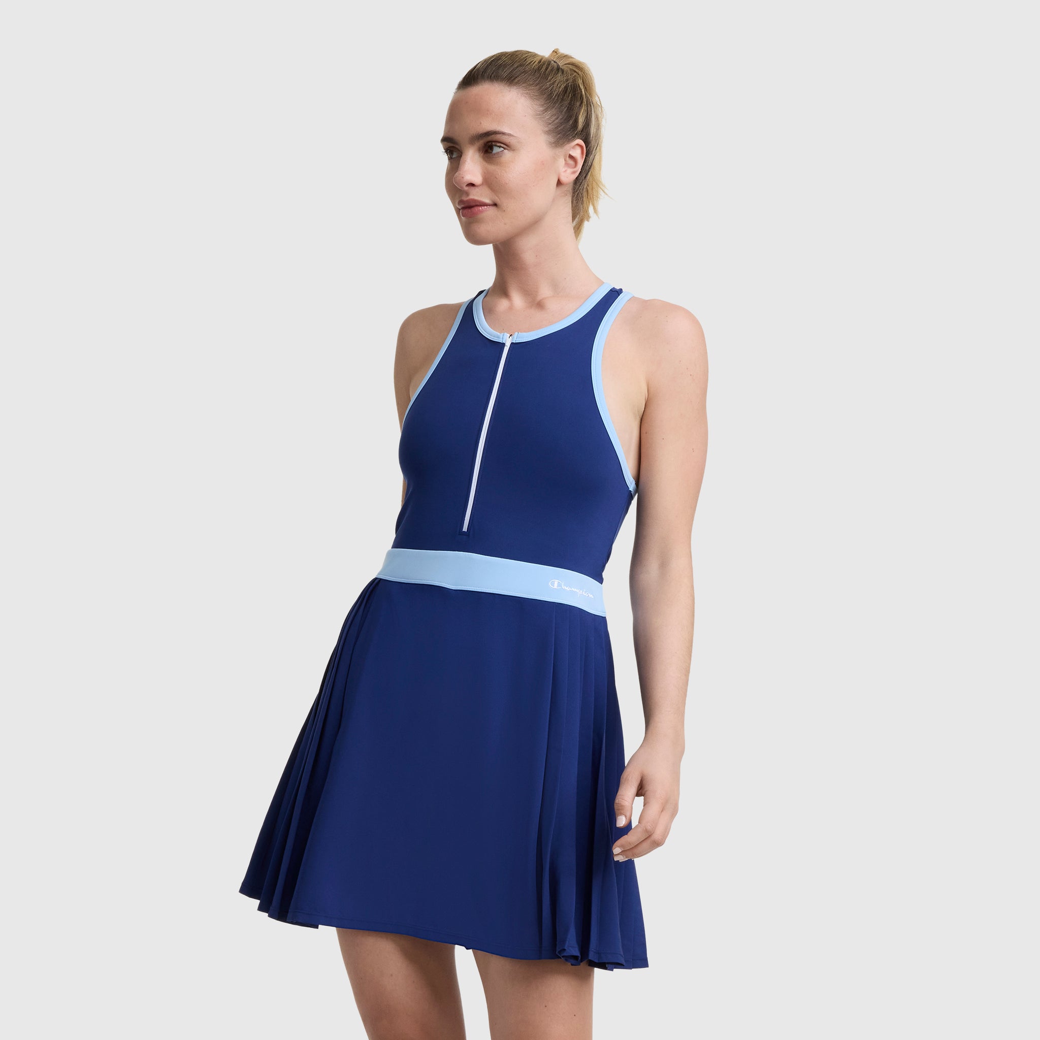 green emerald velvet dress Midtown Tennis Dress in Club Green