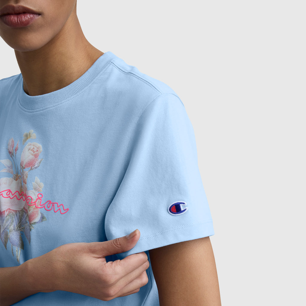 Blurred Roses Graphic T-Shirt, C Logo – Champion