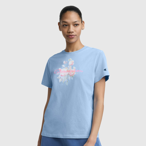 Blurred Roses Graphic T-Shirt, C Logo – Champion