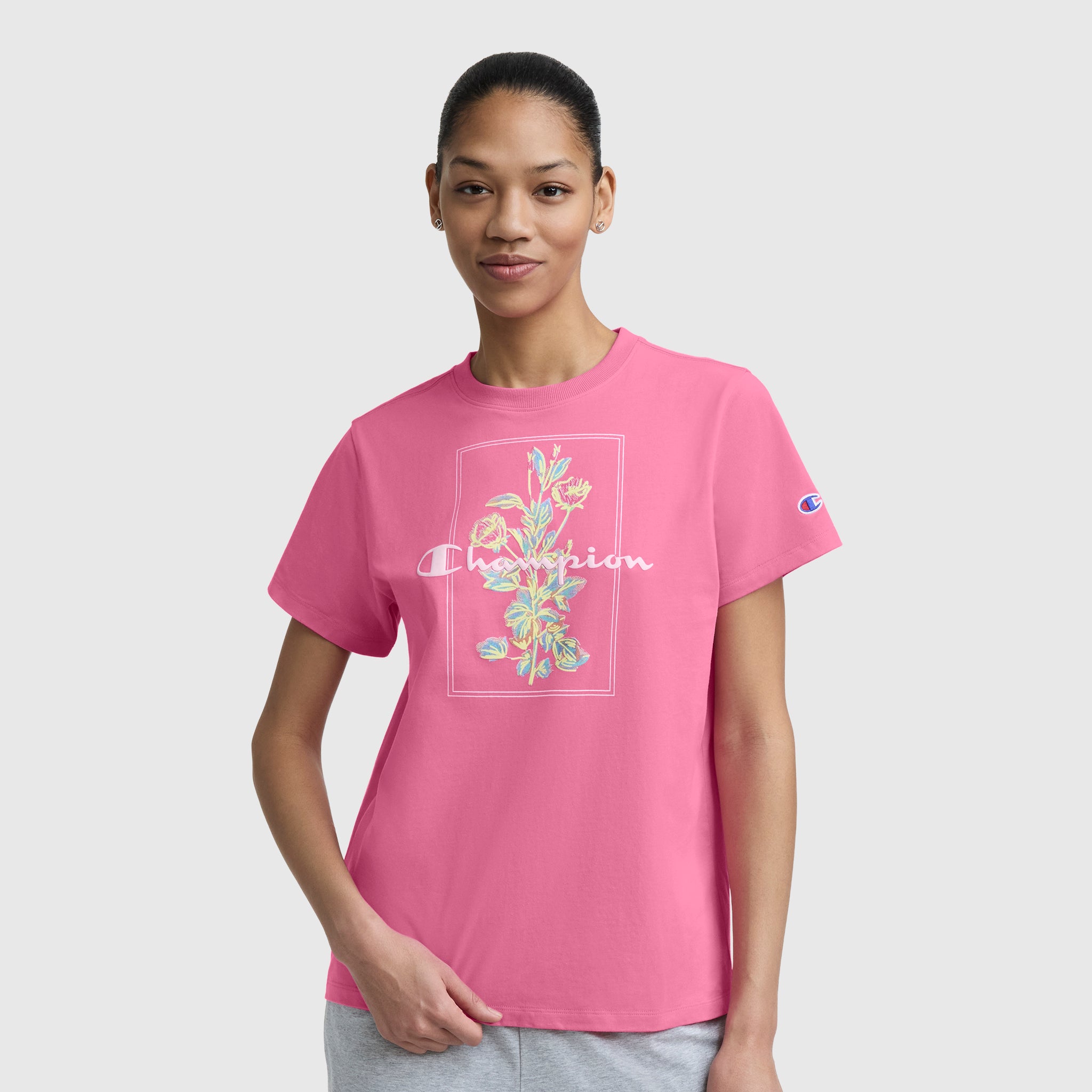 Painted Bouquet Graphic T-Shirt, C Logo – Champion