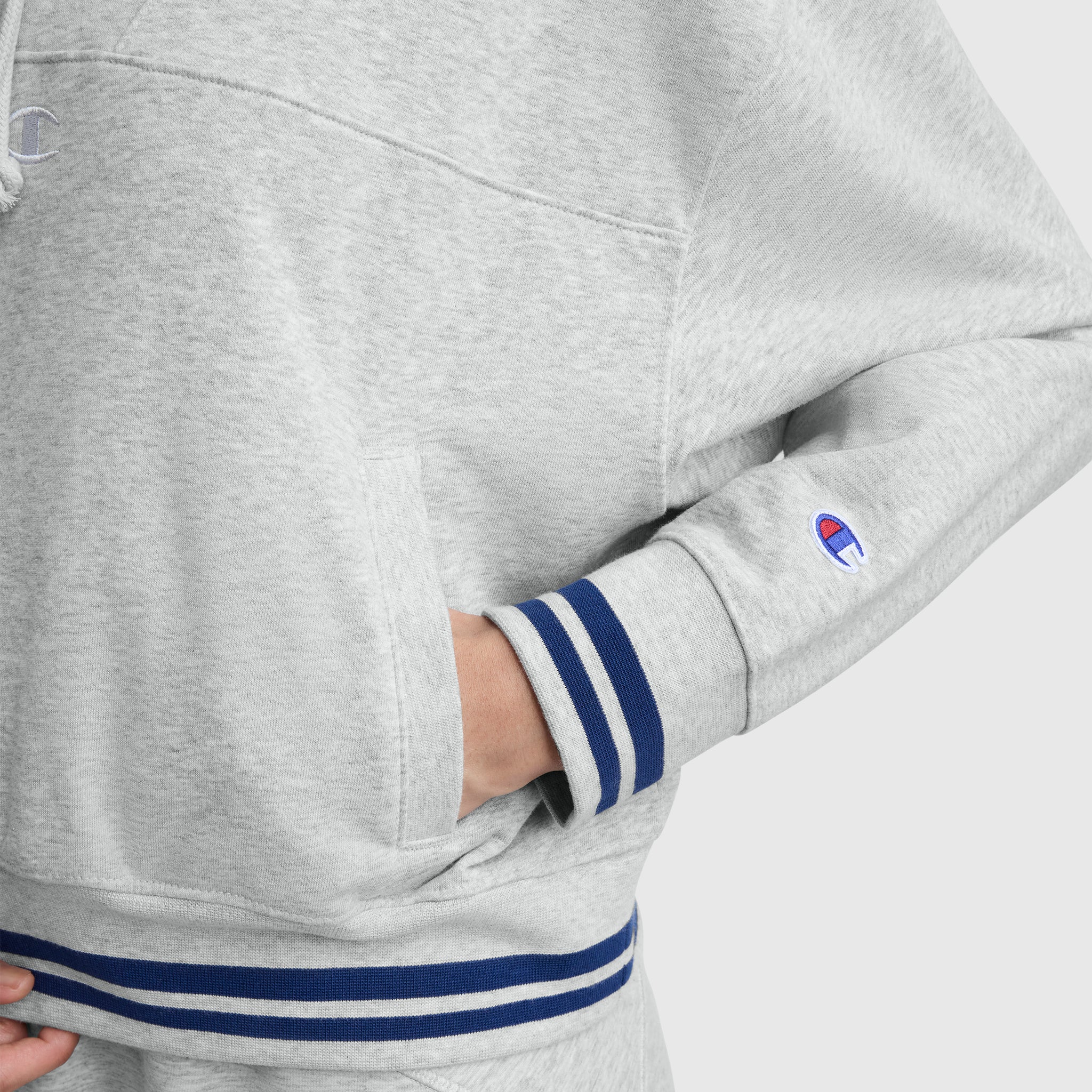 Tackle Lace Front Hoodie, Tonal Embroidered C Logo – Champion