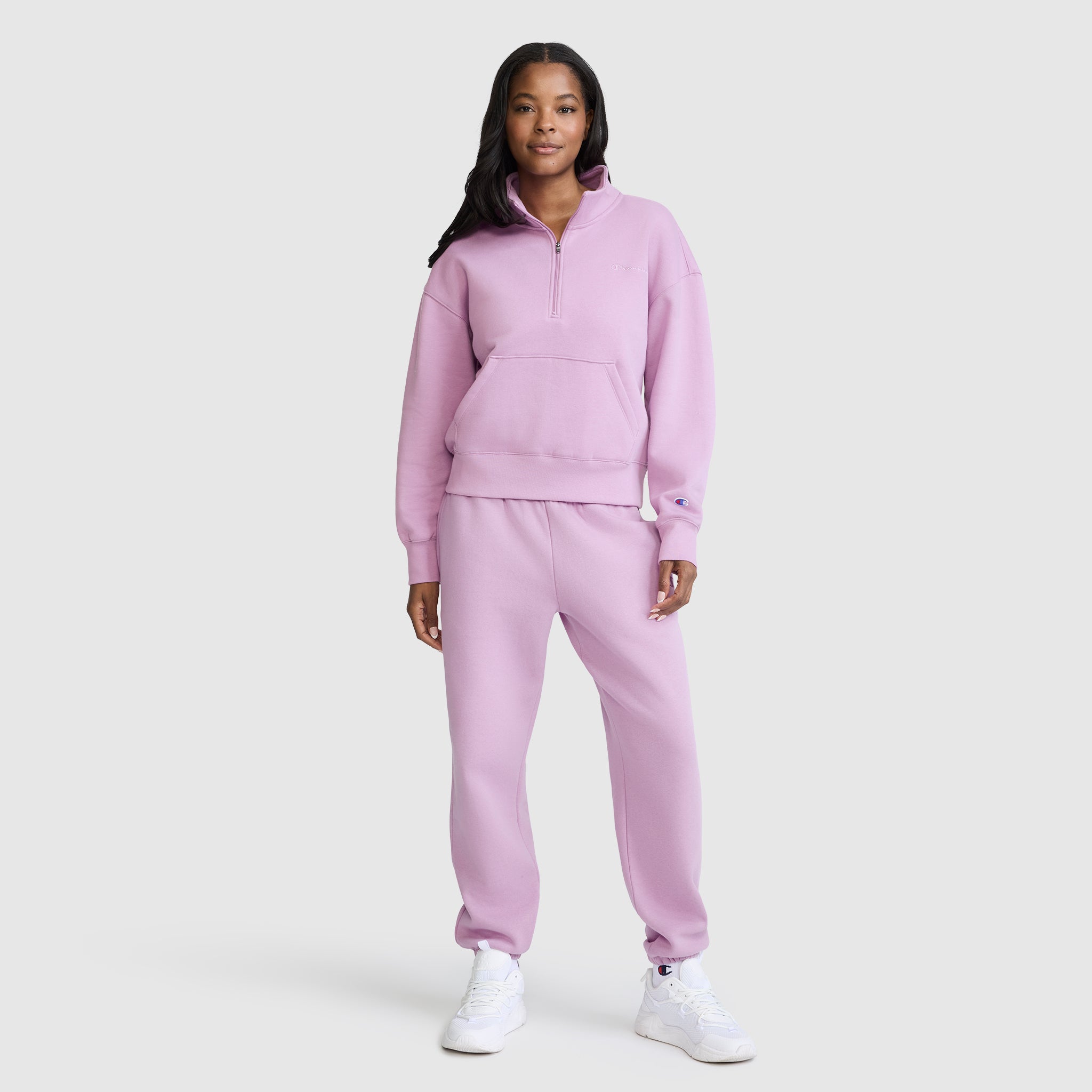 スウェット Fleece Mockneck Quarter-Zip – Champion