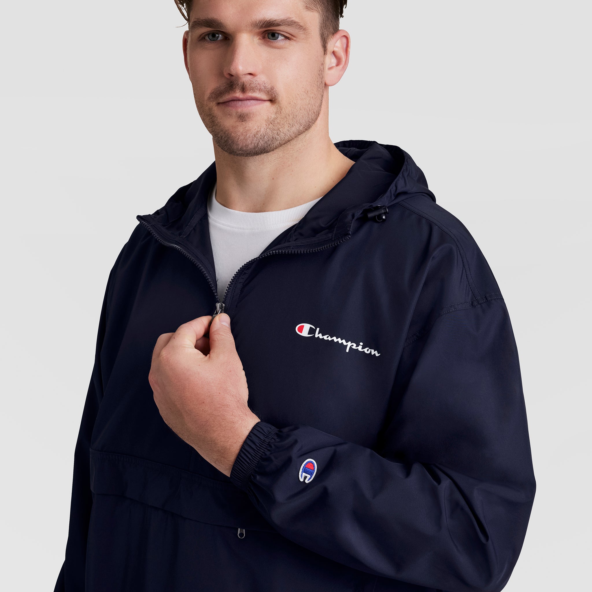 Stadium Packable Jacket, Script Logo - Big & Tall - Champion Stadium Packable Jacket, Script Logo - Big & Tall - Champion