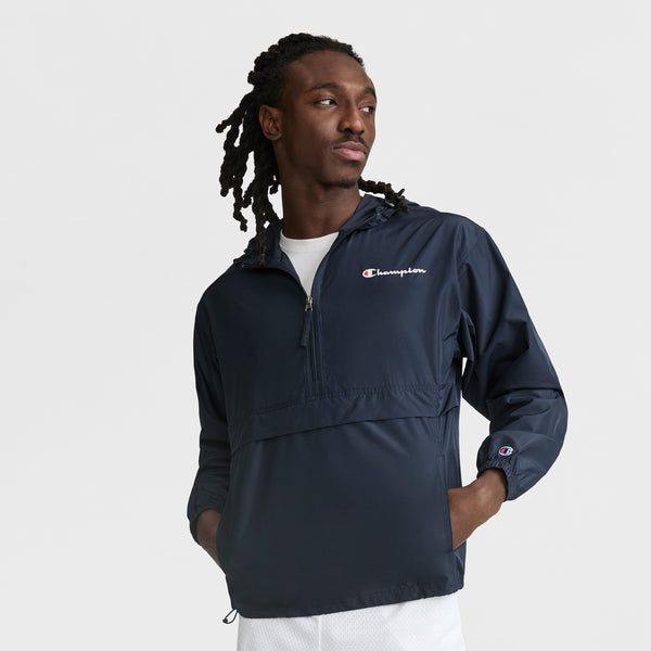 ジャケット・アウター Original patch stadium jacket (navy) Stadium Packable Jacket, Script Logo - Champion