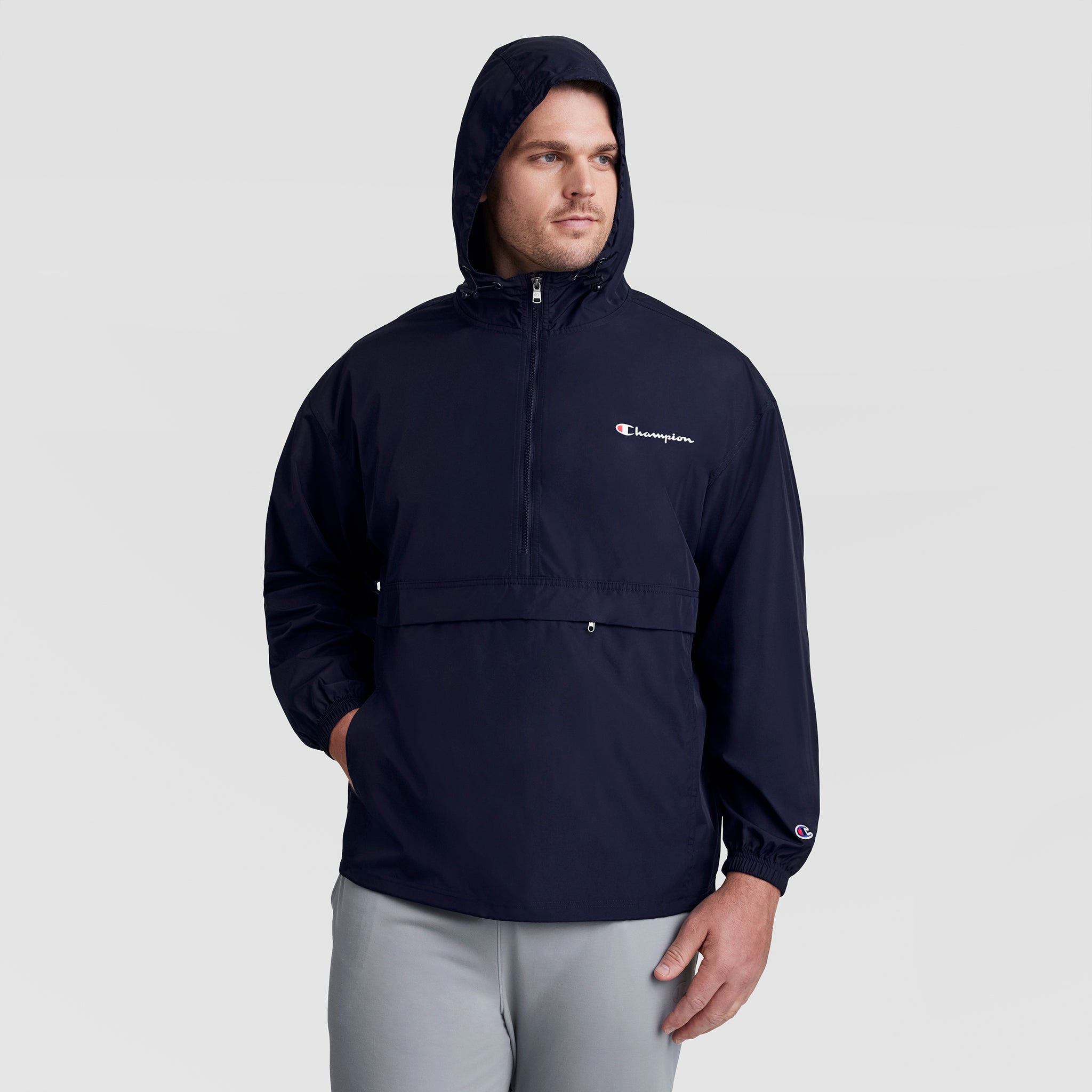 Stadium Packable Jacket, Script Logo - Big & Tall - Champion