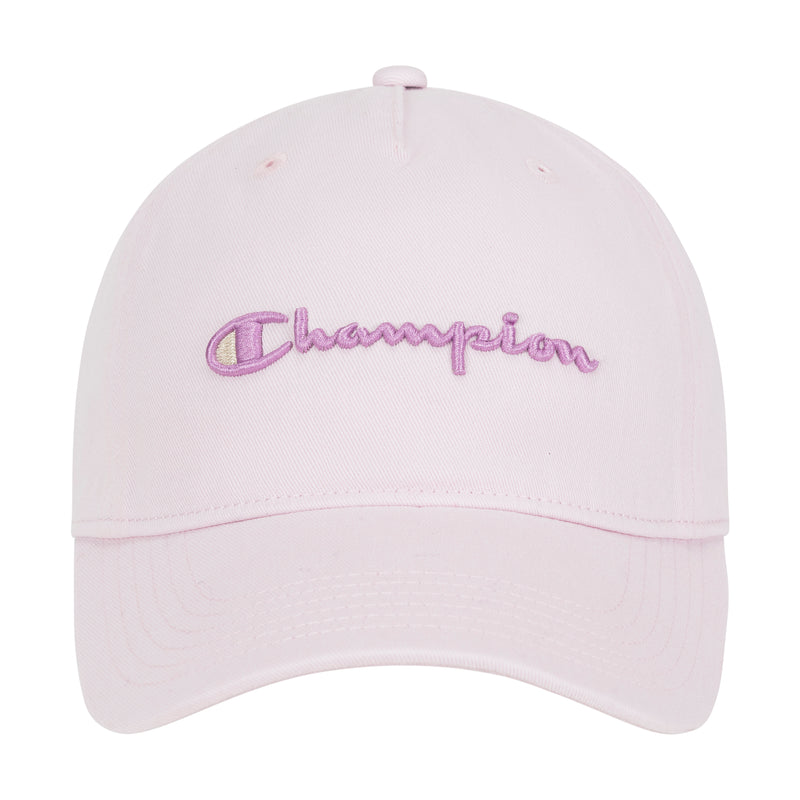 Light pink cap with 'Champion' logo on a white background