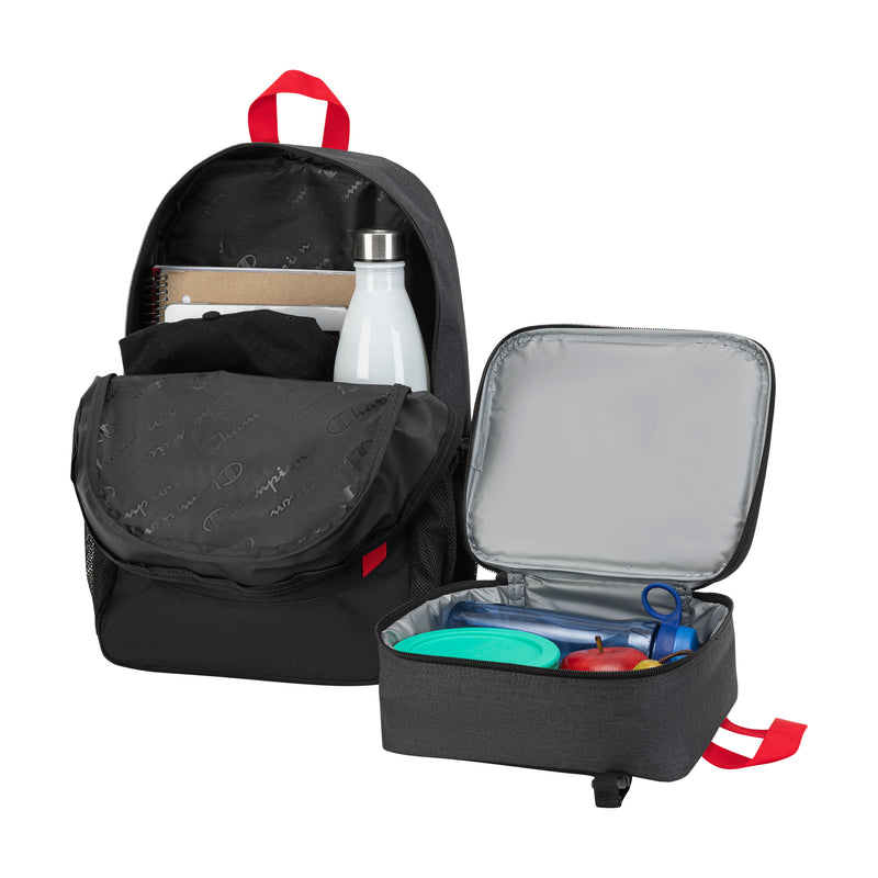Champion Kids' Mode Lunch Kit & Backpack Combo in Black Combo