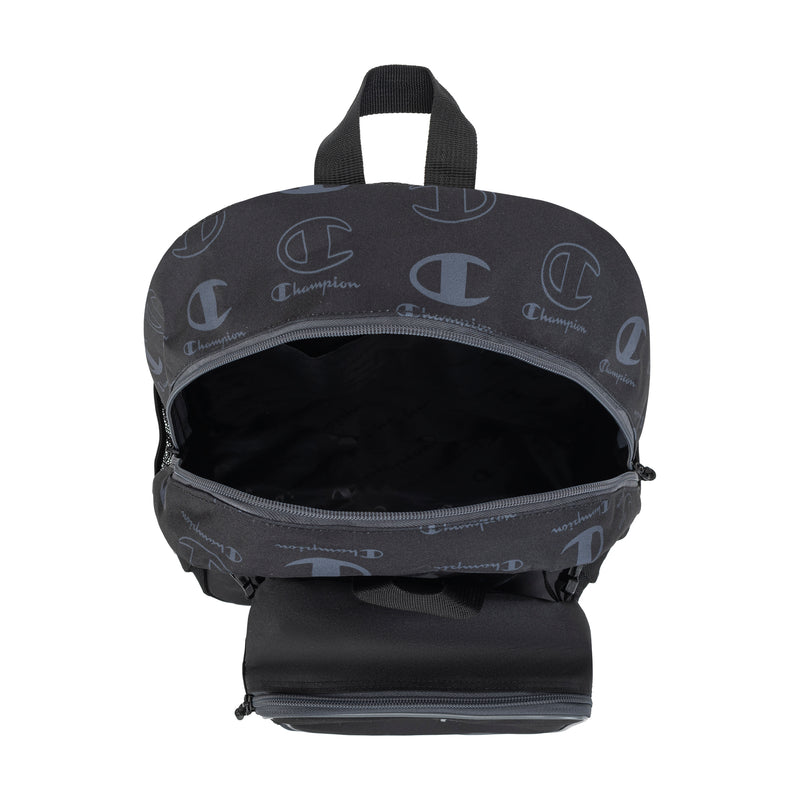 Champion Kids' Mode Lunch Kit & Backpack Combo in Black/Grey