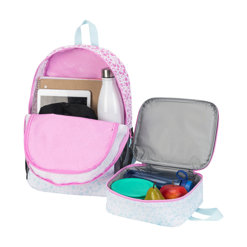 Champion Kids' Mode Lunch Kit & Backpack Combo in Pink/Blue