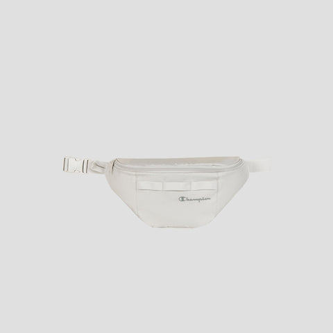 The Champion Document Waist Pack, shown against a plain light gray background, is perfect for organization on the go and features a front zipper pocket, adjustable strap, and plastic buckle.