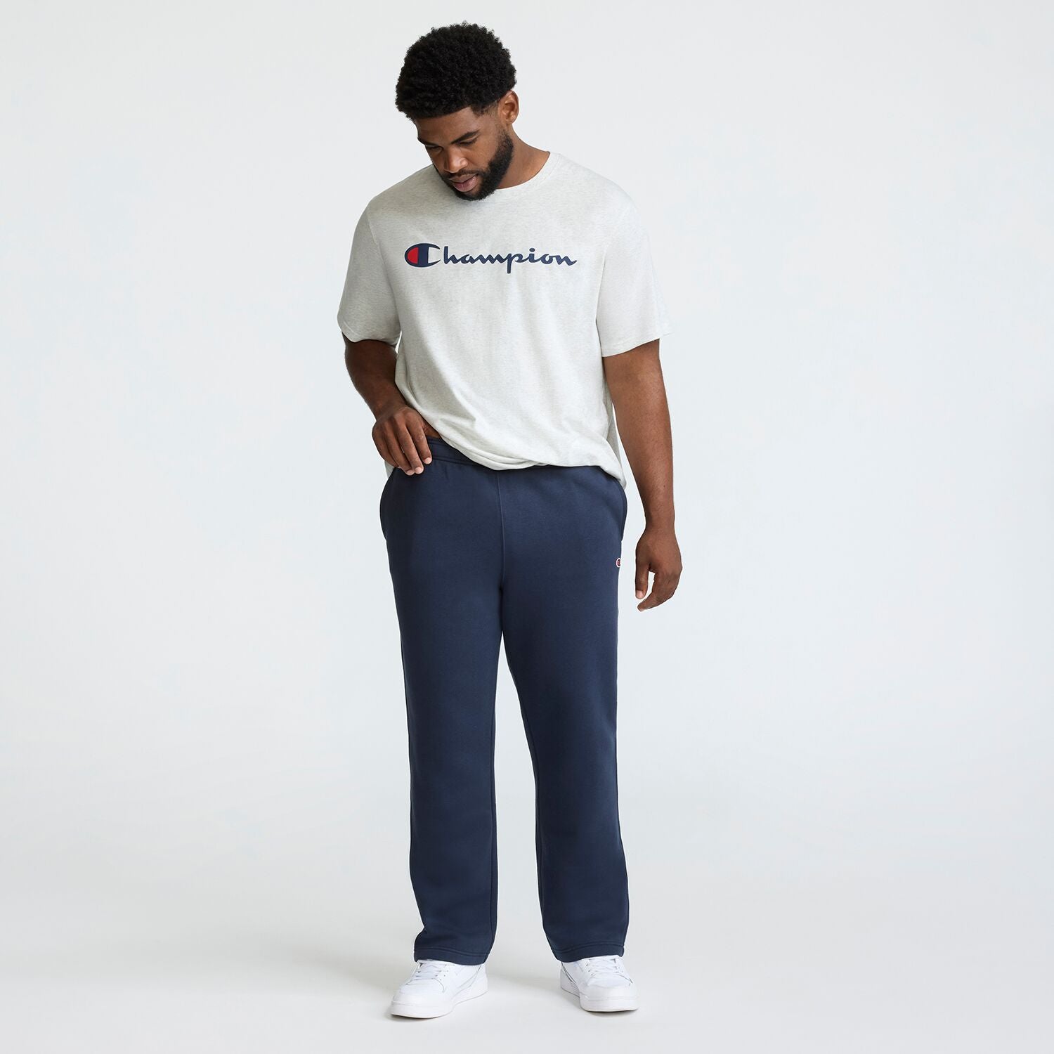 Powerblend Sweatpants, Open Hem, C Logo - Big & Tall – Champion