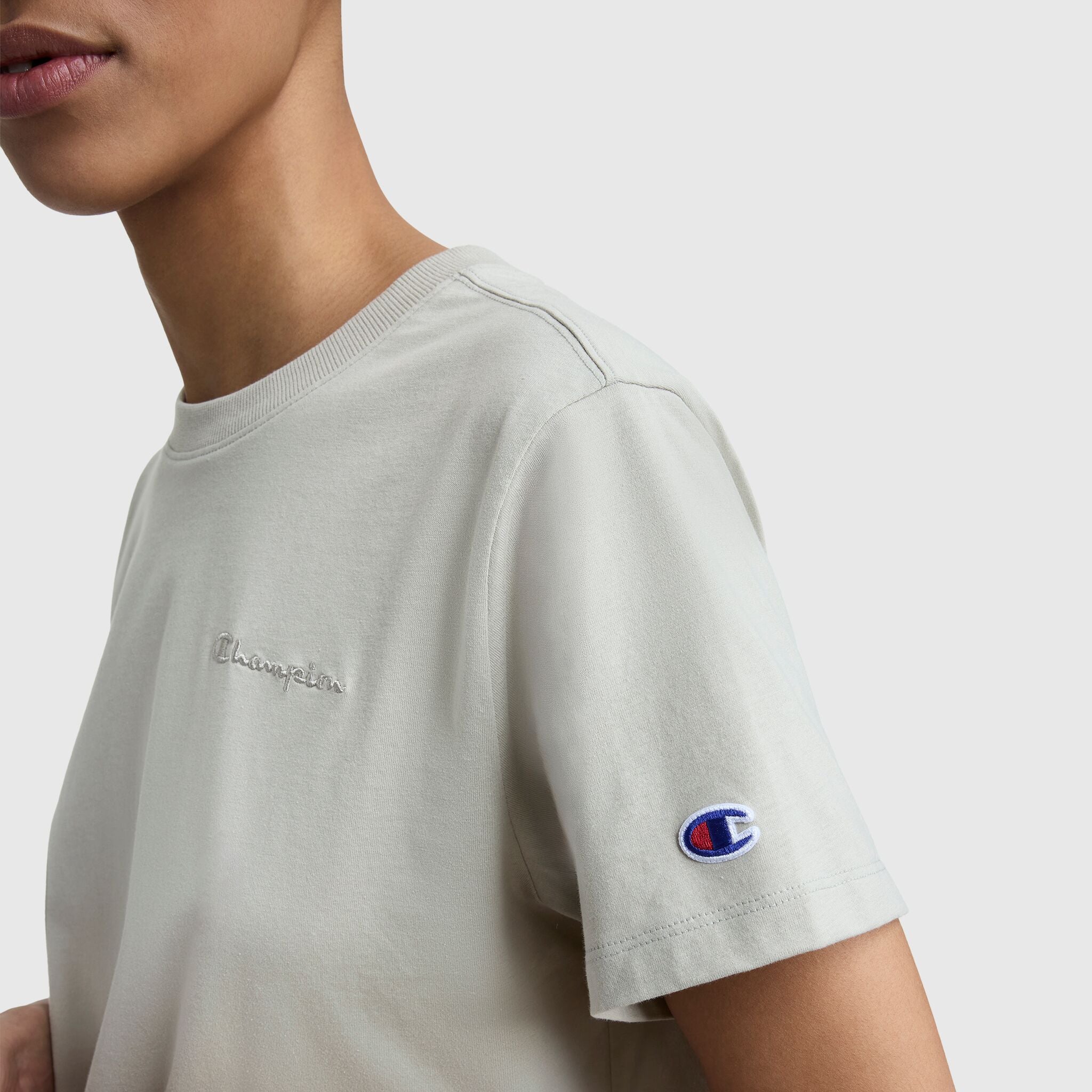 Classic T-Shirt, Tonal Left Chest Script – Champion