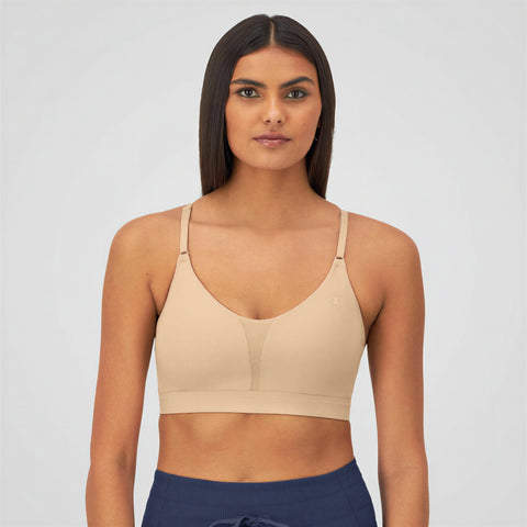 Soft Touch Sports Bra, Tonal C Logo